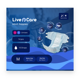 Live N Care Adult Nappies 14-pack, size Medium (waist 65–110cm, hip 80–105cm) #medium