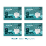Box of 4 packs of Live N Care Adult Pull-Up Pants, size Large, 14 per pack #large