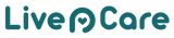 Live Care logo with teal text on a white background

