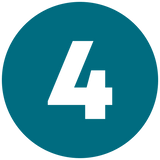 Number 4 in white on a blue circle

