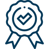 Blue circle with the number '1' in white

