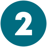 Blue circle with the number 2 inside

